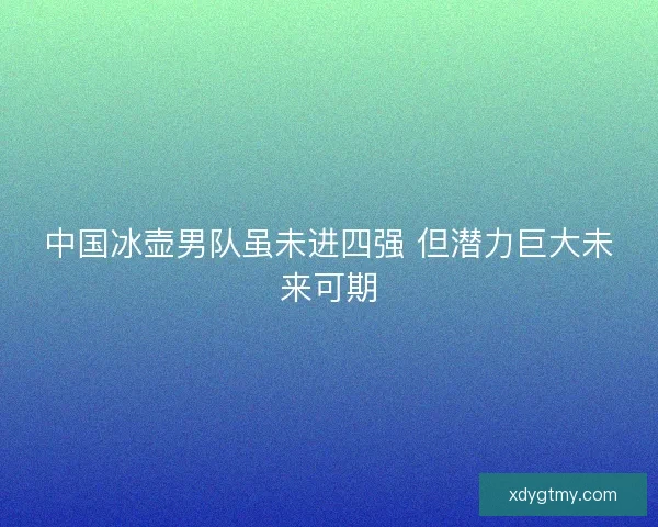 中国冰壶男队虽未进四强 但潜力巨大未来可期
